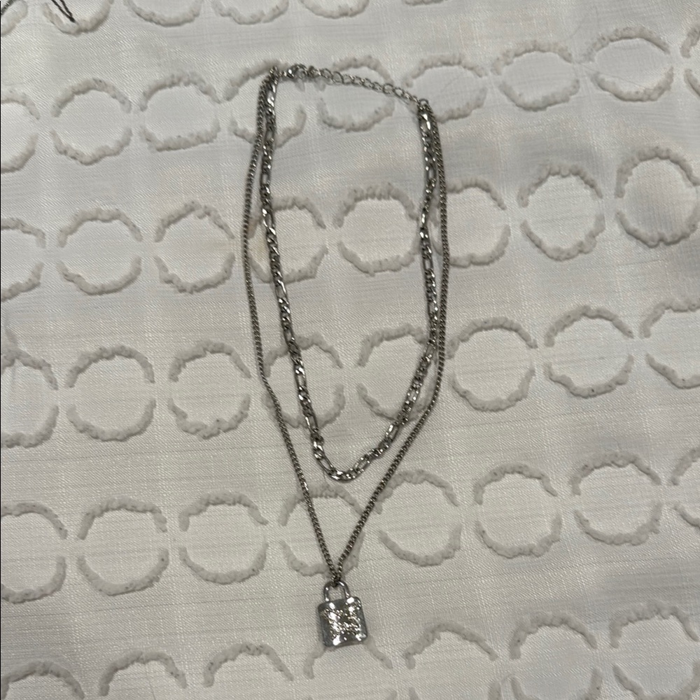 Minimalist Silver-Toned Chain Necklace with Delicate Pendant